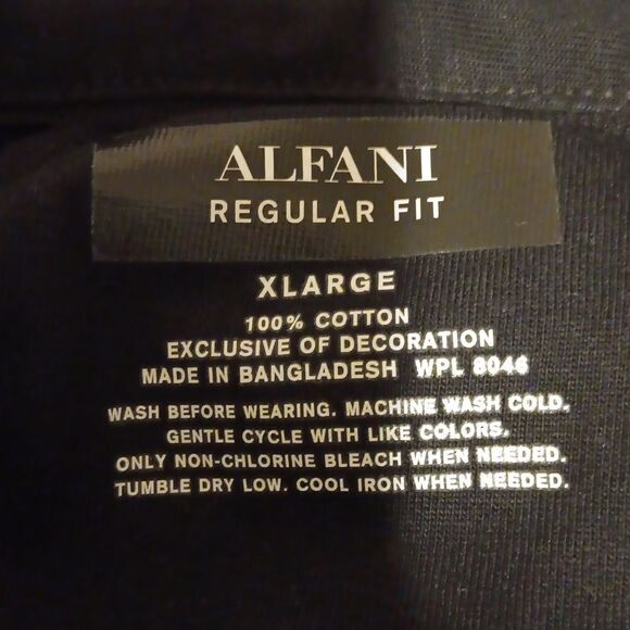 ALFANI Men's Regular Fit Button Down Shirt XL Great Pre-Owned Condition - Picture 5 of 5